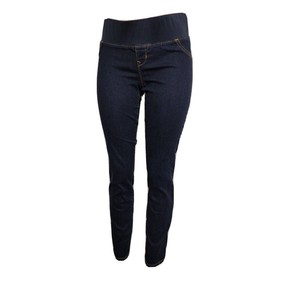 Old Navy Women Maternity Skinny Low Panels Pull On Denim Jeans Blue Size 8 - Picture 2 of 15